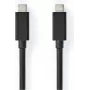 Nedis USB-kaabel | USB 3.2 Gen 2x2 | USB-C™ pistik - USB-C™ pistik | 100 W | 4K@60Hz | 20 Gbps | nikeldatud | 2.00 m | Ümmargune | PVC | Must | Karp