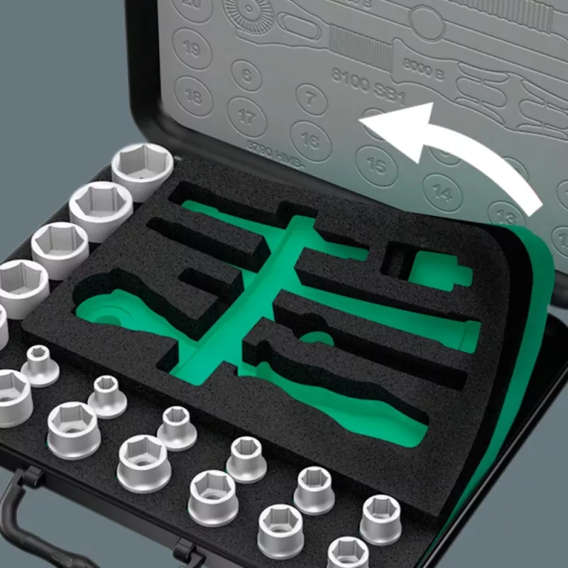 Wera 8100 SA/SC 2 Zyklop Set Ratchet kruvikeeraja