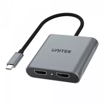 UNITEK ADAPTER USB-C, 2x HDMI, 4K@60HZ, MST, V1404B (V1404B)