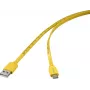 Renkforce USB-kaabel USB 2.0 USB-C-pistik USB-A-pistik Kollane Mass-Aufdruck metrisch (RF-6721076)