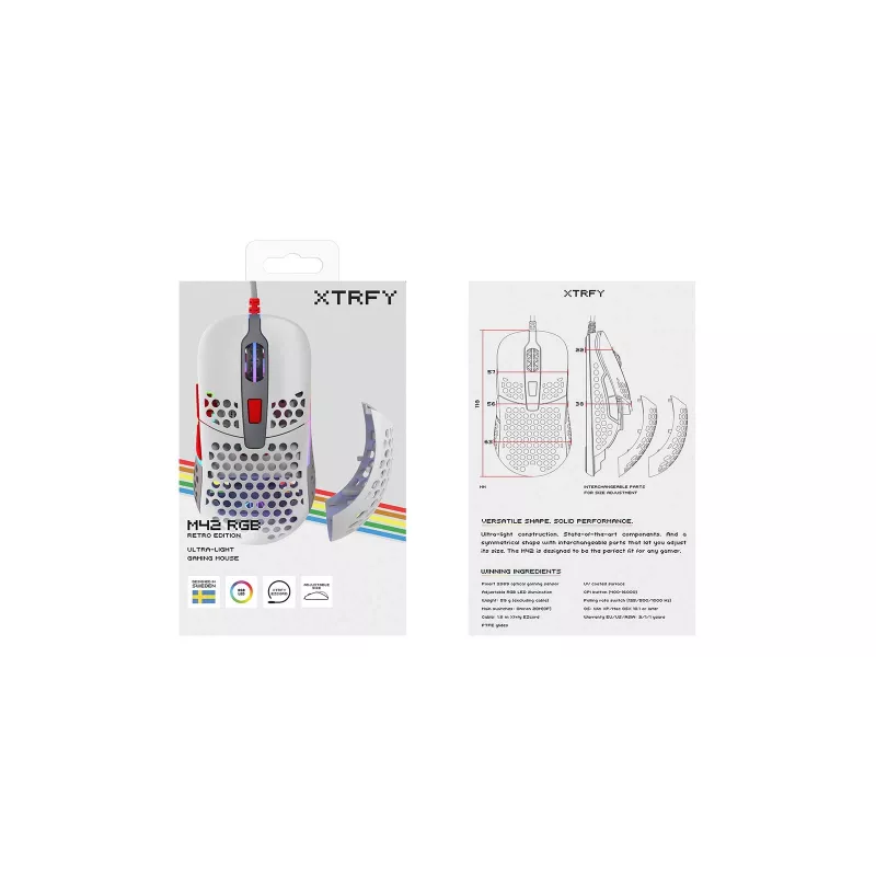 CHERRY XTRFY M42 hiir Mängimine Kahekäeline USB Type-A Optiline 16000 DPI