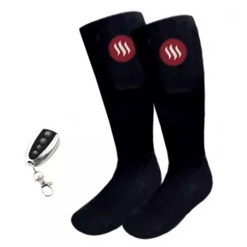 Sportlikud sokid Glovii GQ2L unisex L integreeritud kütteelemendiga, puuvilla/elastaani segu, must/punane