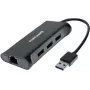 Dexlani dokkimisjaotur 310723 — 3× SuperSpeed USB 3.0 porti, 1× Gigabit Ethernet (10/100/1000)