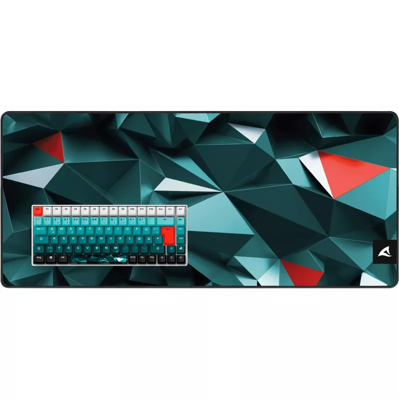 Klaviatuur Sharkoon SKILLER SGK50 S3 Design Bundle D1 hall-roheline punane — juhtmega mänguriklaviatuur, kompaktne paigutus