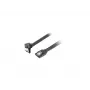 SATA III kaabel LANBERG CA-SASA-13CU-0050-BK 0,5 m, SATA 7-kontaktiline kuni 7-kontaktiline, 6 Gbit/s, must