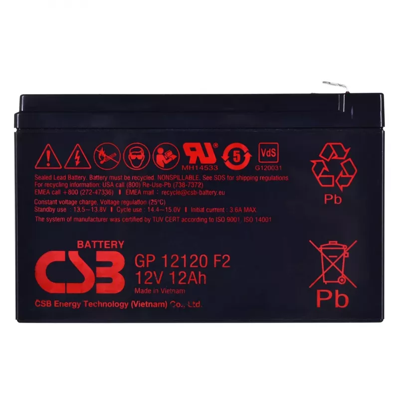Uus CSB aku 12Ah 12V originaal APC UPS-ile