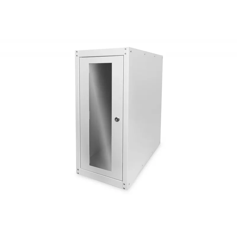 Digitus arvutikorpus klaasuksega, ratastel, lukustatav, ventilatsiooniavadega