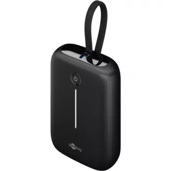 Kaasaskantav akupank Goobay 10 000 mAh sisseehitatud USB-C kaabliga - 20W kompaktne reisija (76251)