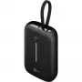 Kaasaskantav akupank Goobay 10 000 mAh sisseehitatud USB-C kaabliga - 20W kompaktne reisija (76251)