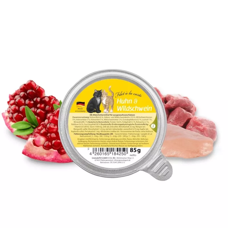 GRANATAPET Filet á la carte Kana metsseaga - märg kassitoit - 85g