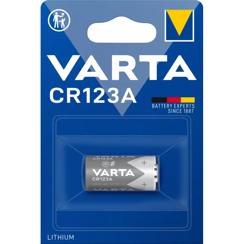 Varta liitium CR123A 3V 1600mAh kaameraaku