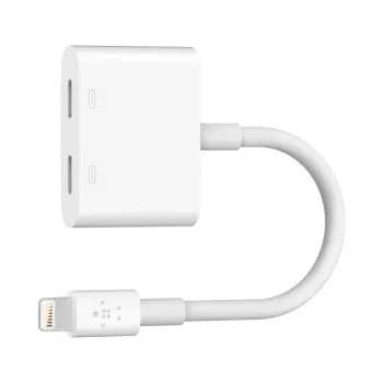 Belkin | Lightning Audio + Charge RockStar kaabel, 11.5 cm, Valge | F8J198btWHT