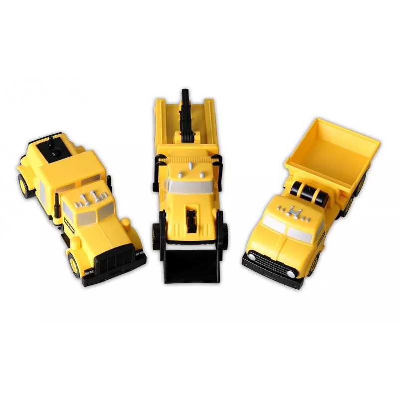 Sõidukikomplekt Popular Playthings Mix or Match Vehicles Construction Must kollane