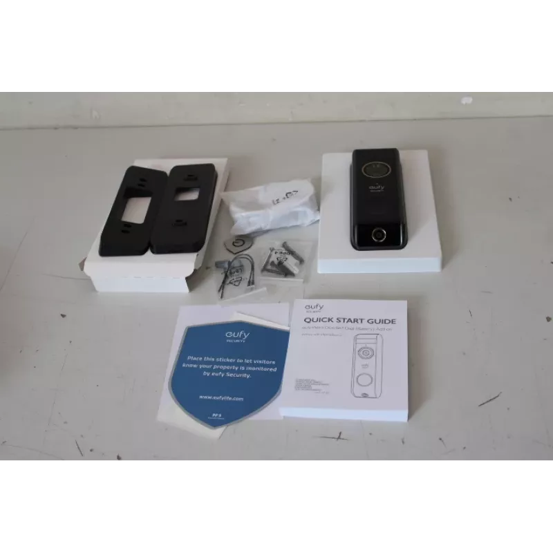 Video uksekell Eufy Doorbell 2 Pro — mudel T8213G11SO, must, renoveeritud (kriimustatud pealmine paneel)