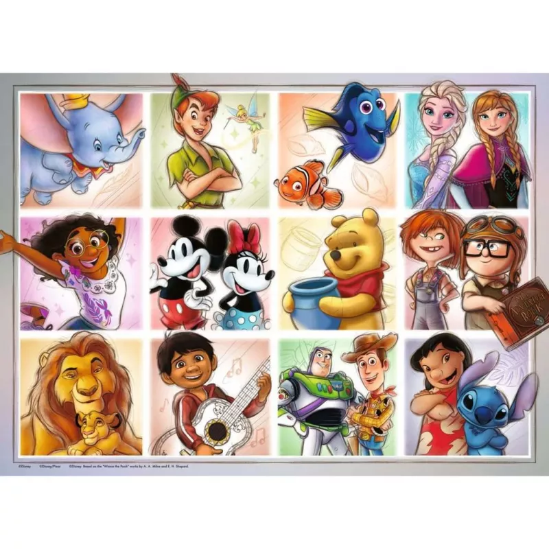 Laste pusle Ravensburger Disney Multicharacter — 100 tükki, pusle lastele
