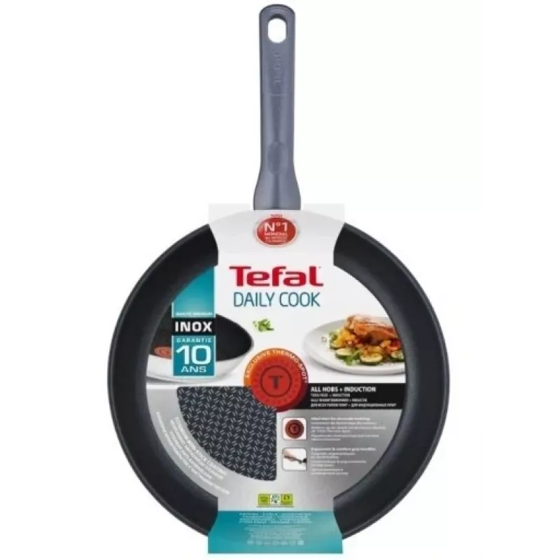 Universaalne pann Tefal Daily Cook G7300655 roostevaba teras 28 cm, üks bakeliidist käepide, titaanist sisekate