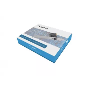 Sisemine Ethernet võrgukaart LANBERG PCE-1GB-201, PCI Express, 1× RJ-45 Gigabit (1000 Mbit/s), must