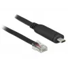 DeLock - Jadapordi adapter - USB-C - RS-232 x 1 - Must (63912)