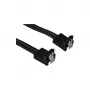 Synergy21 kaabel SATA-3 sisemine 0,50 m pistik (nurgaga) must **