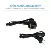 Eaton Tripp Lite USB-C dokk, kolmekordne ekraan - 4K HDMI/DisplayPort, VGA, USB 3.2 Gen 1, USB-A/USB-C jaotur, GbE, 100W PD laadimine, rahvusvahelised toitekaablid - dokkimisjaam - USB-C