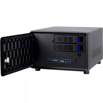 Inter-Tech SC-2100 - Small Form Factor (SFF) - PC - must - Mini-ITX - teras - tegevus - häire - HDD - võrk - toide (88887285)