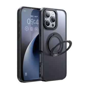 Kaitseümbris Mcdodo PC-4932 iPhone 16 Pro jaoks integreeritud alusega, must