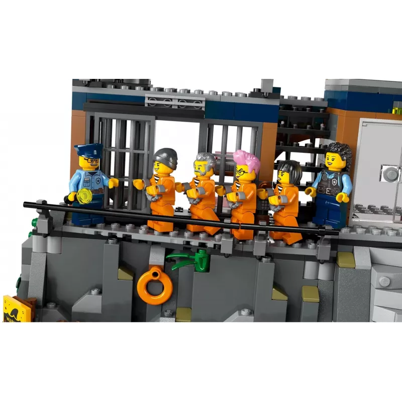 LEGO City ehitusmänguasi politseijaam koos vanglaga Vanglasaar 60419 — 980 detaili, 7 minifiguuri, 370×400×160 mm