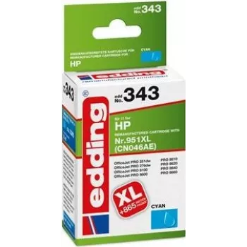 edding printerikassett EDD-343 tsüaan ühildub HP 951XL CN046AE