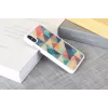 Kaitsev nutitelefoniümbris iKins iPhone XS/S mosaiikvalge – kõva tagapaneel, dekoratiivne mosaiikmuster