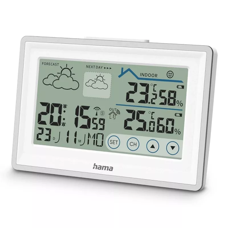 Hama 00222228 digitaalne ilmajaam valge Patarei