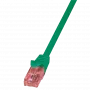 Võrgukaabel LOGILINK 0,25 m Cat6 U/UTP RJ-45 pistikutega, roheline