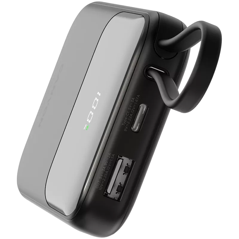 CANYON OnPower 101 sisseehitatud kaabliga 10000 mAh PD22.5W must