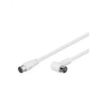 Wentronic Goobay SAT nurgaühenduskaabel, F-Quick, 100% varjestatud, valge, 3,5 m - F-pistik (kiir) F-pistik (kiir) 90° (67349)