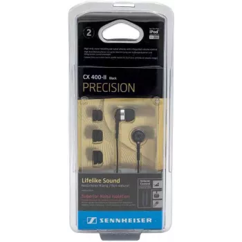 Kõrvasisesed kõrvaklapid Sennheiser CX 400-II must — juhtmega kõrvaklapid koos müraisolatsiooniga