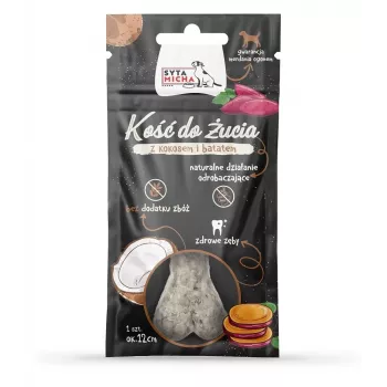 Koerakont SYTA MICHA kookose ja bataadiga 12 cm — närimismaius täiskasvanud koertele, 65 g, 12 cm