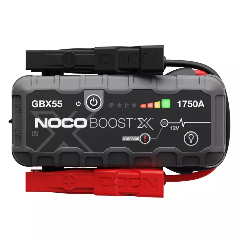 Käivitusbooster NOCO GBX55 1750 A liitium-ioon, 46 Wh, IP65, bensiinile kuni 7,5 L / diislile kuni 5 L
