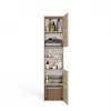 Vannitoa hoiukapp top e shop S40 SONOMA — tammepuust raam, vabaltseisev, 6 riiulit, 400×300×1700 mm
