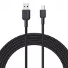 USB A - USB C kaabel Aukey CB-NAC1, 1 m, põimitud nailon, USB PD 60W, USB 2.0