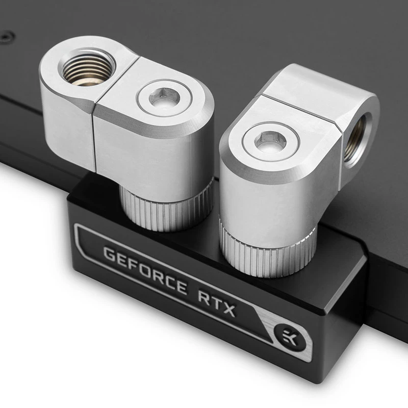 EK Water Blocks EK-Quantum Torque G1/4 tolli kahekordne pikendus Offset MF 21 - Satin Titanium