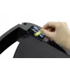 Ristkülikukujuline prügikast Durable NO TOUCH 35L roostevaba teras must hõbedane