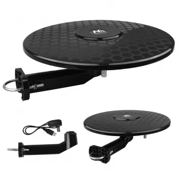 Mitmesuunaline aktiivne TV-antenn MACLEAN MCTV-102, DVB-T/T2 HEVC, 174–230 ja 470–698 MHz, USB 5V toide, 75 Ω, välitingimustesse/sisetingimustesse
