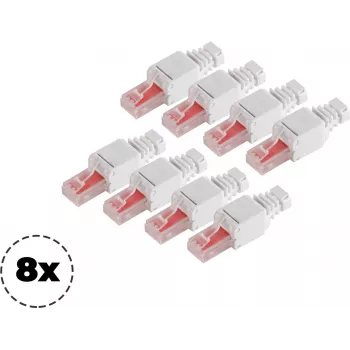 Võrgu pistik ShiverPeaks 75011-8 Cat.6 tööriistavaba RJ45 konnektor, 8P8C