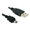 USB-kaabel DeLOCK 82252 USB 2.0 1,5 m USB A Mini-USB B Must