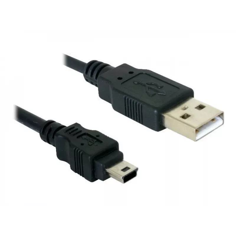 USB-kaabel DeLOCK 82252 USB 2.0 1,5 m USB A Mini-USB B Must