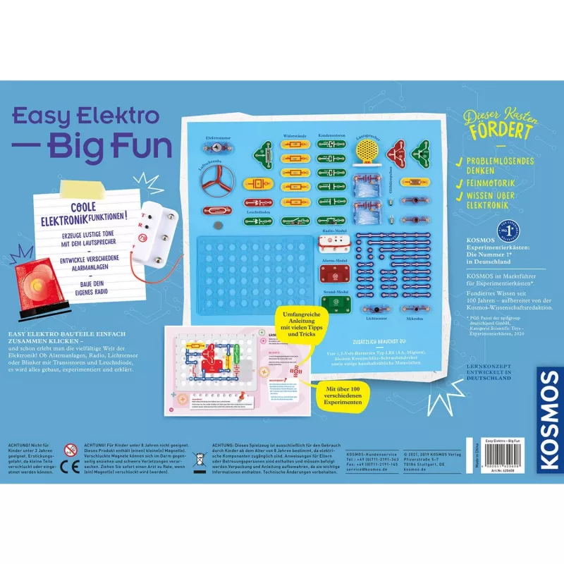 Kosmos Easy Elektro - Big Fun, elektroonikakomplekt, elekter, 8 a, mitmevärviline