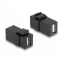 DeLOCK Keystone Module USB 2.0 A female to USB 2.0 A female must
