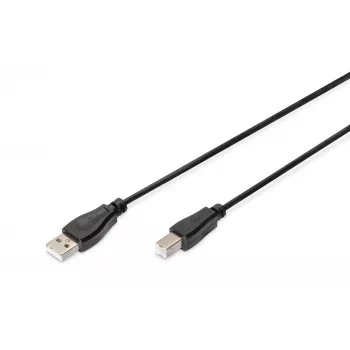 Assmann USB-ühenduskaabel, tüüp A - B M/M, 1,0 m, USB 2.0 ühilduv, UL, must (AK-300102-010-S)