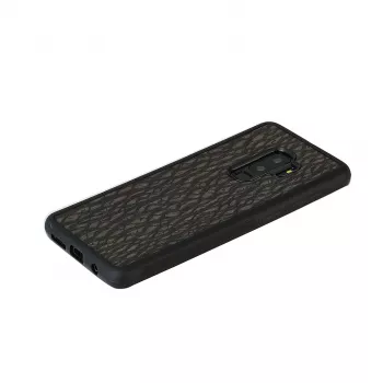 Man and wood nutitelefoni ümbris Galaxy S9 Plus jaoks — süsimust