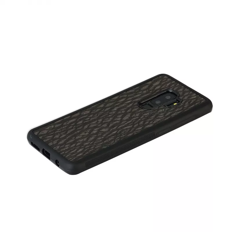 Man and wood nutitelefoni ümbris Galaxy S9 Plus jaoks — süsimust