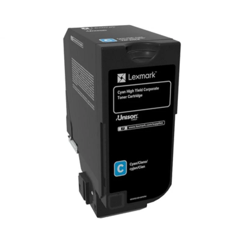 Lexmark 74C2HCE toonerikomplekt tsüaan Return Program Corporate. 12K lehekülge jaoks